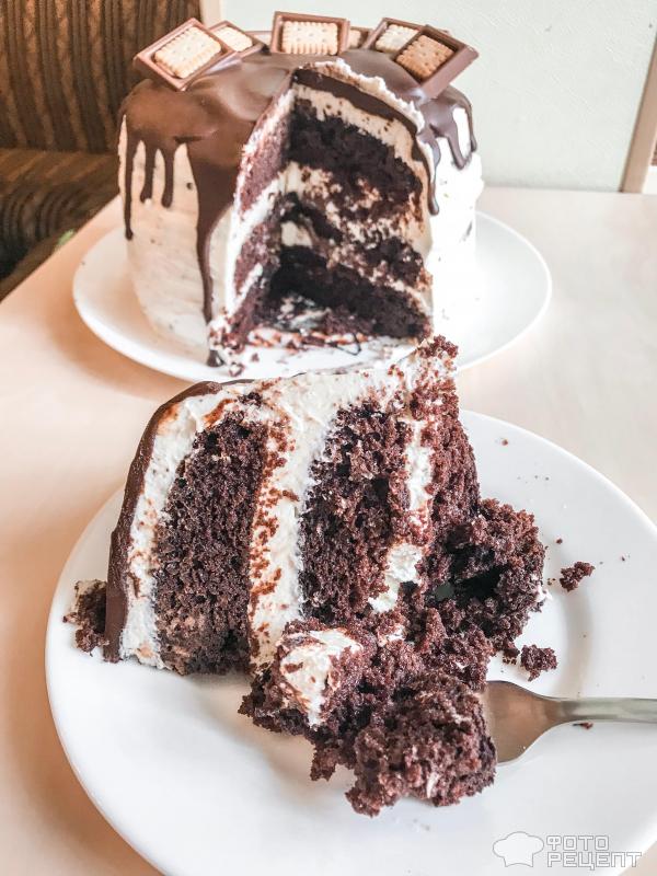Мега шоколадный торт фото