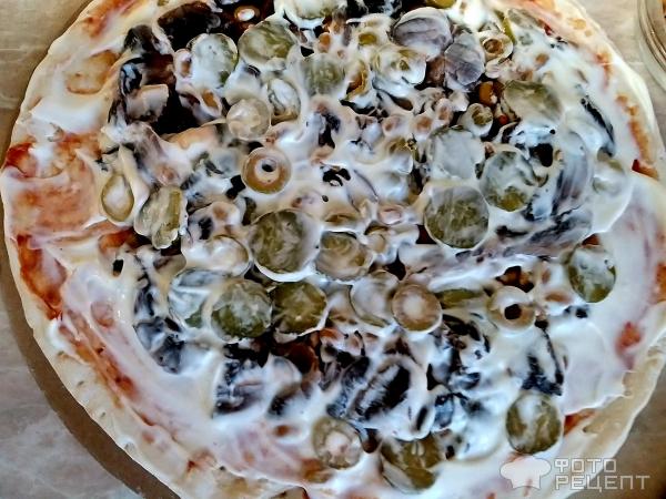 Постная пицца с соевыми бобами фото