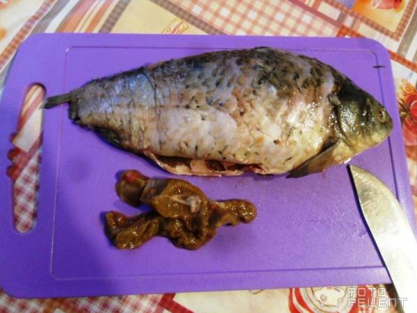 Рецепт: Морской карась запеченный в фольге - в духовке