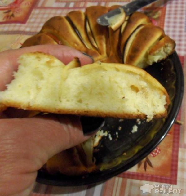 Бездрожжевой пирог с яблоками фото