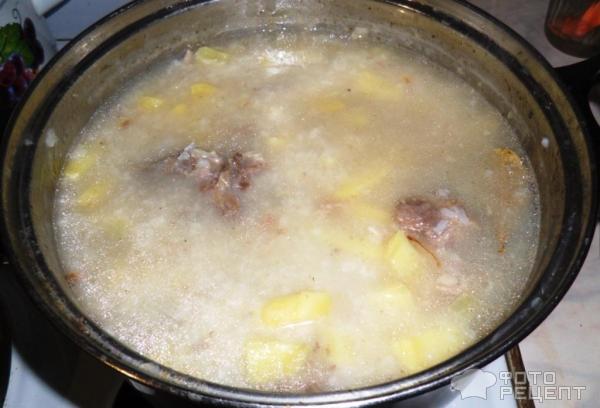 Суп рисовый со свиными ребрами фото