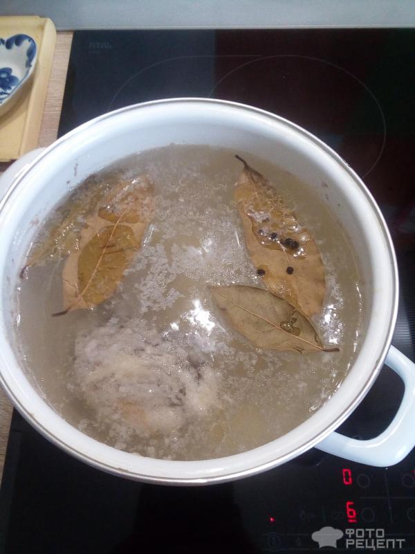 Куриный суп с бобовым ассорти фото
