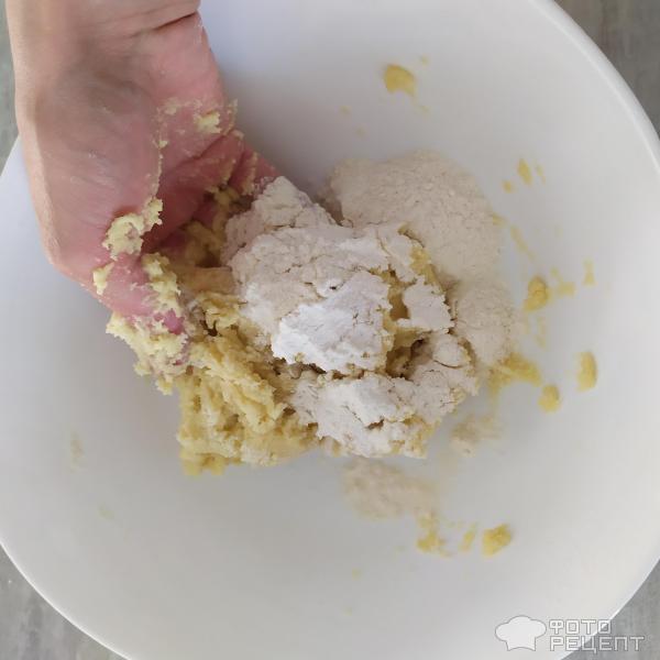 Песочный пирог с яблочной начинкой фото