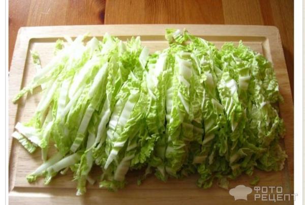 Салат из пекинки с крабами фото