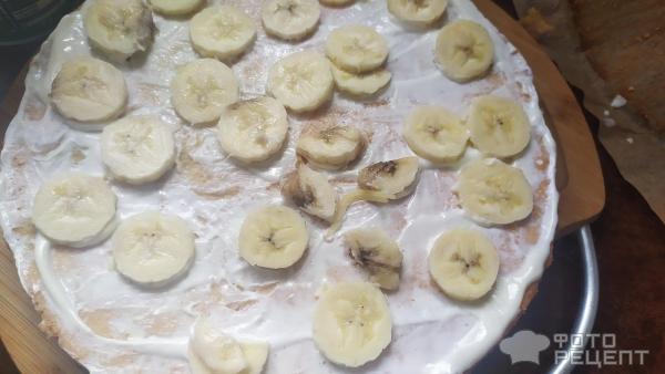 Бисквитный пирог с бананом фото