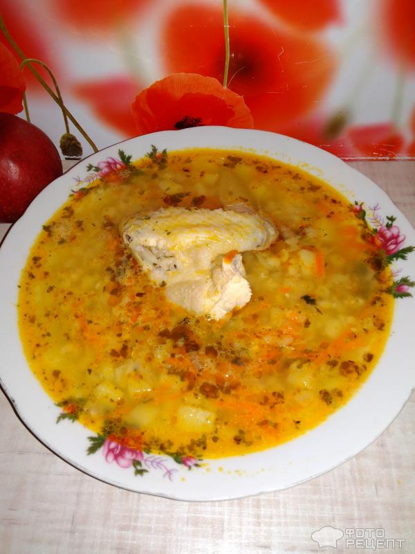Гороховый суп с куринными крылышками - пошаговый рецепт с фото