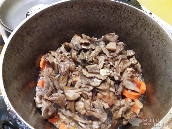 Фасоль с мясом и грибами фото