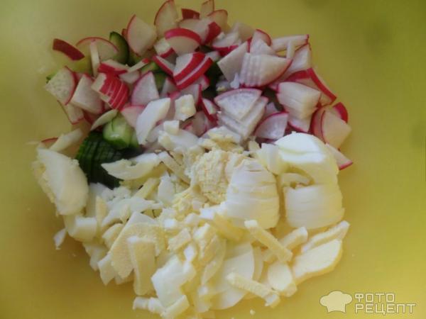Салат из овощей с яйцом фото