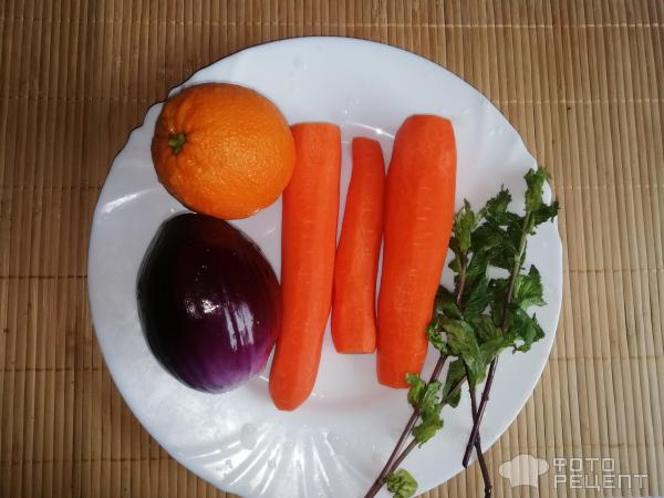 ингредиенты для салата из моркови и апельсина