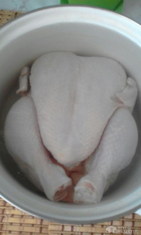 Курица медовая на перине запеченная в фольге фото