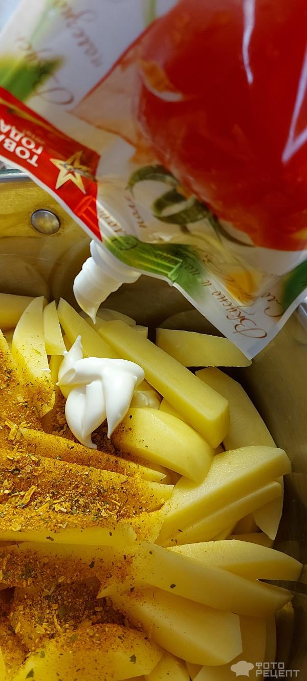 Картофель запеченный с приправой для картофеля MAGGI +майонез фото