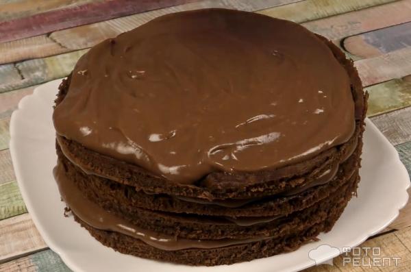 Шоколадный торт на сковороде со сметанно творожным кремом простой рецепт пошаговый