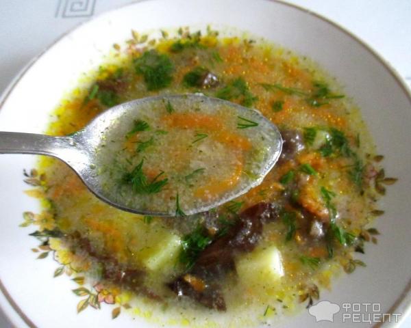 Суп с манной крупой и грибами фото