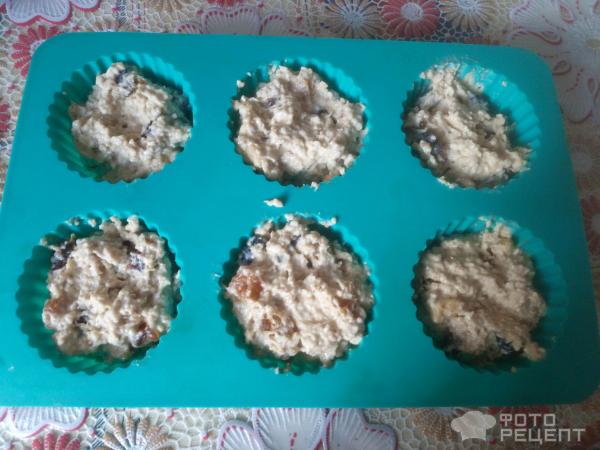 Овсяно-молочные кексы с сухофруктами фото