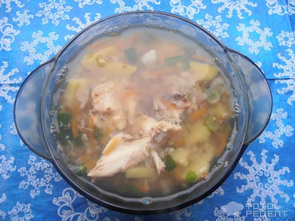 Гречневый суп диетический на куриной грудке