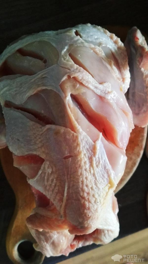 Запеченный цыпленок с картошкой фото