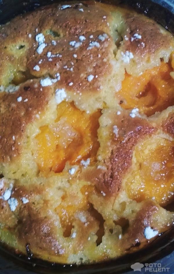 Пирог с абрикосами в сиропе фото