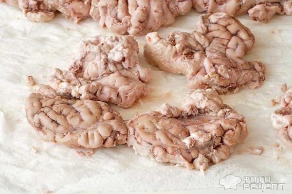 вареные свиные мозги