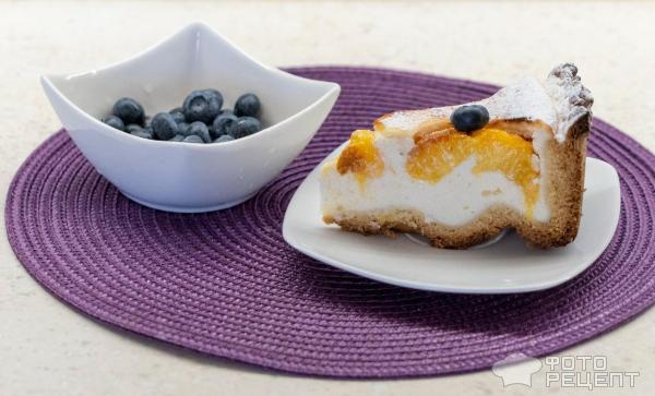 Творожно-персиковый пирог фото