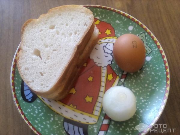 Гренки с яйцом и луком фото