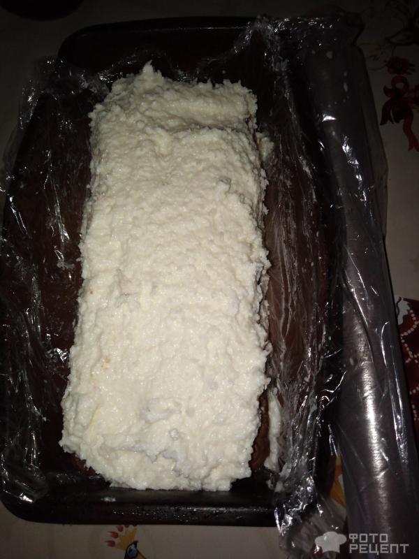 Торт из печенья с творожным кремом фото