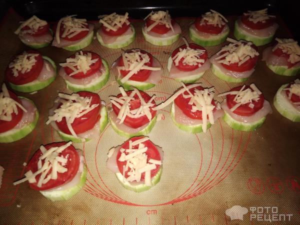 Закуска из кабачков с помидорами фото