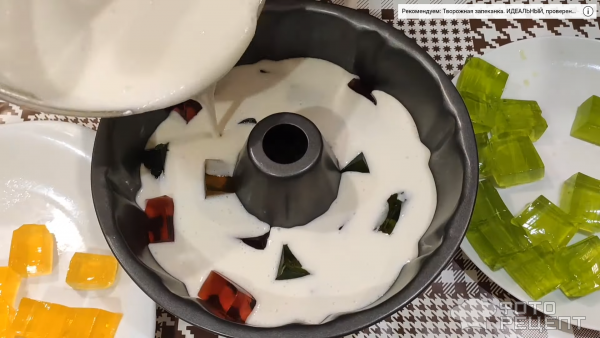 Желейный торт Битое стекло со сметаной простой рецепт пошаговый