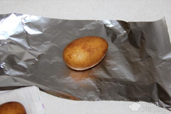 Постный картофель запеченный в фольге фото