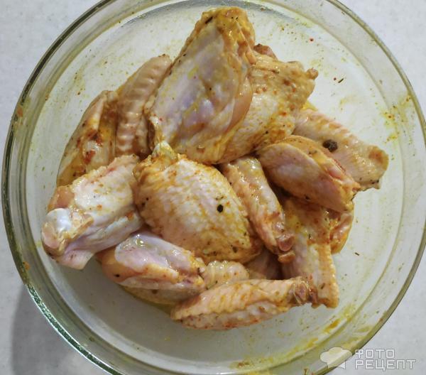 Куриные крылышки с рисом в духовке фото