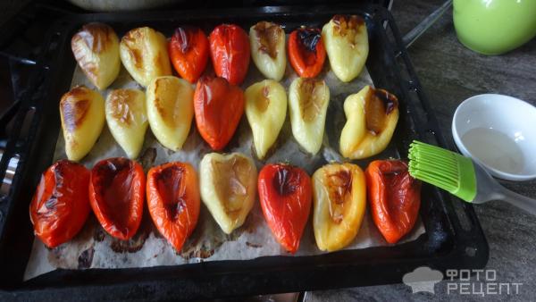 Запеченный болгарский перец, заготовка в зиму фото