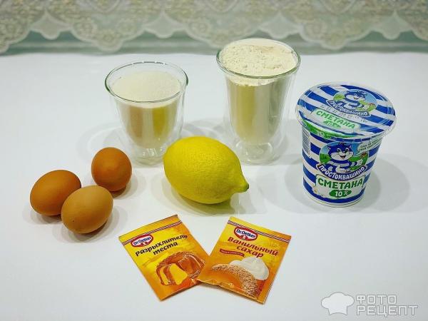 Бисквитный лимонный кекс фото