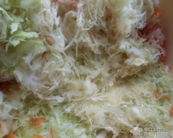 Салат из капусты с чесноком фото