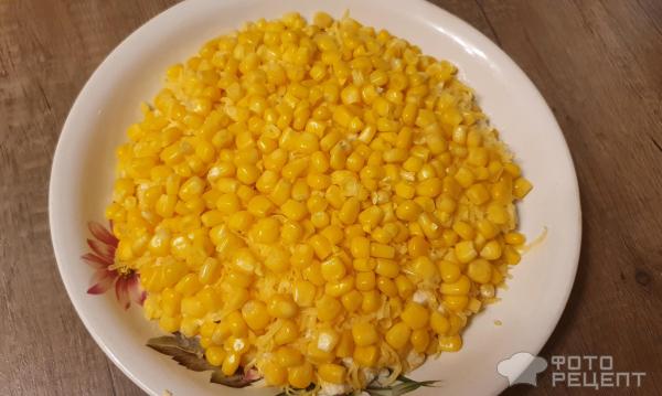 Вариант 2. Быстрый рецепт салата «Подсолнух» с кукурузой
