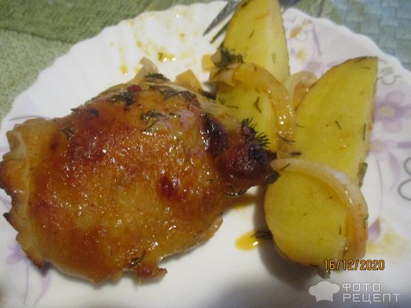 Маринованная курица с картофелем фото