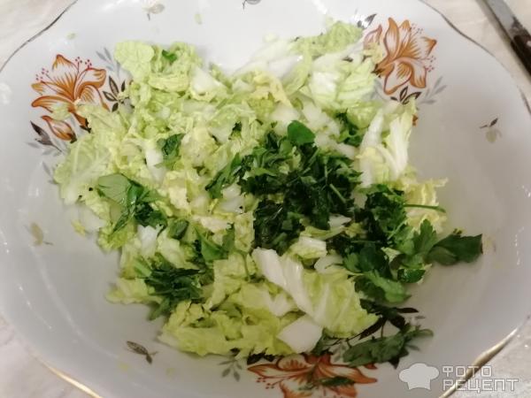 Салат из капусты с тунцом фото