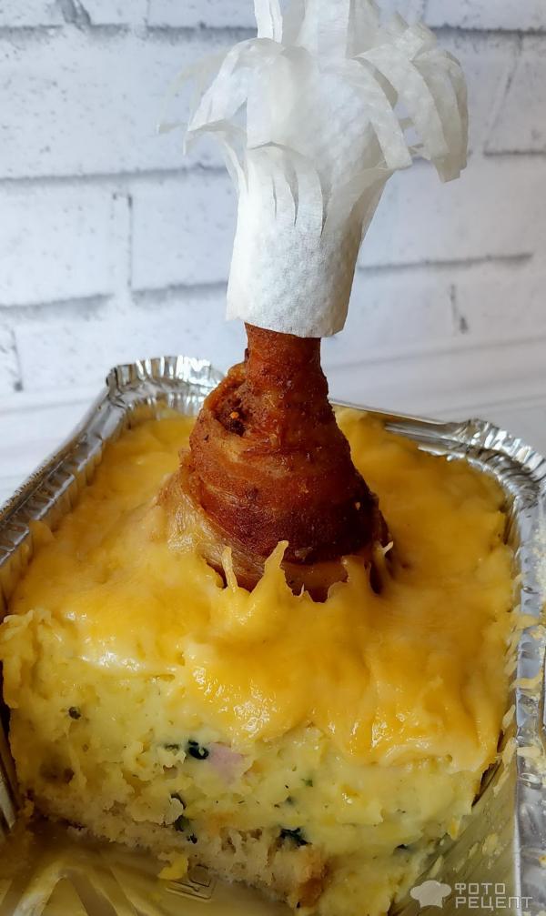 Запеканка картофельная с куриным мясом фото