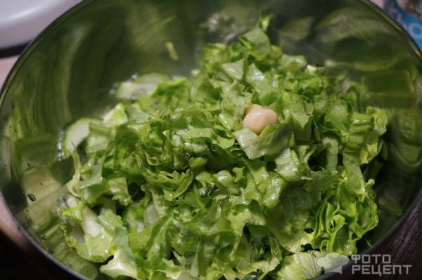 Зеленый салат Из того что было фото