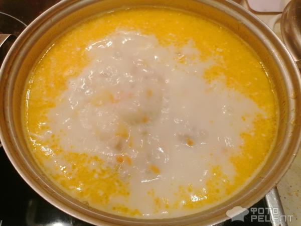 Сырный суп с шапиньонами фото