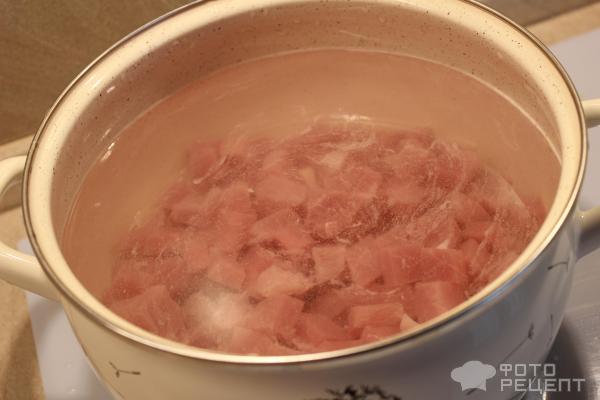 Рецепт: Сырный суп со свининой - суп простой и вкусный