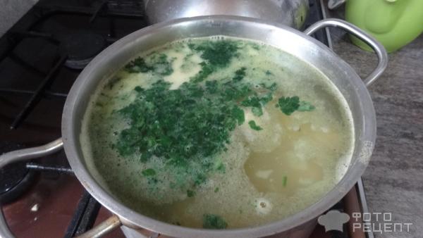 Суп с фрикадельками из куриного фарша фото