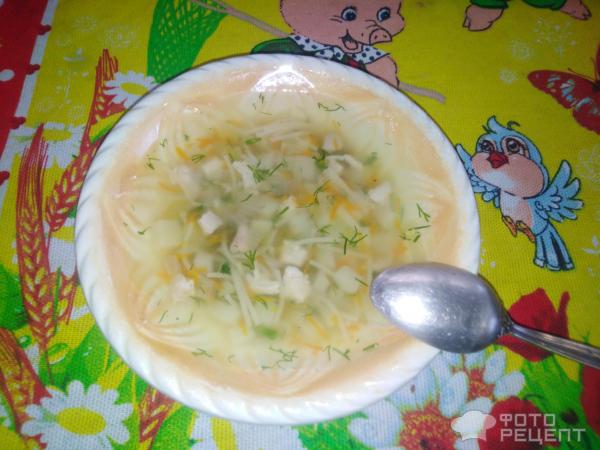 Суп с фрикадельками из индейки и вермишелью