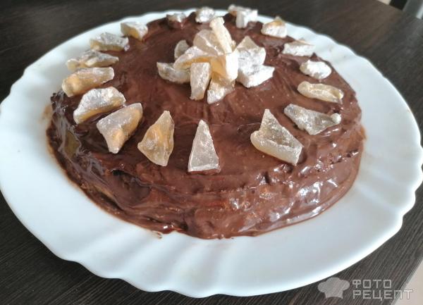 Шоколадный торт без раскатки на сковороде фото