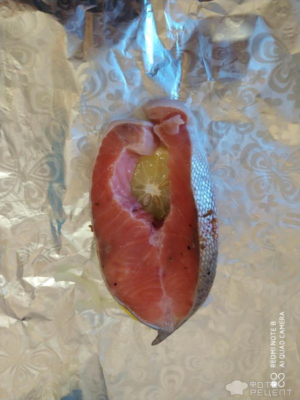 Красная рыба запеченная в духовке фото