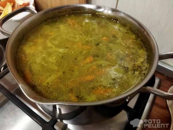 Суп с капустой на курином бульоне фото