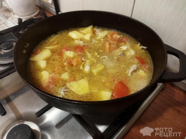 Жаркое с курицей и овощами фото