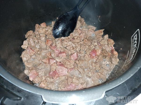 Мясо с фасолью в мультиварке фото