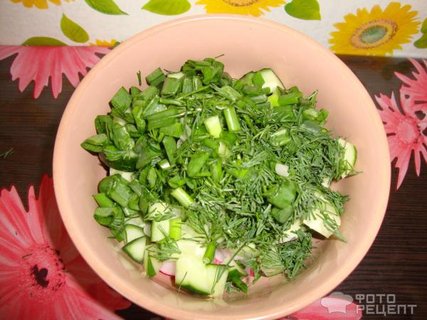 Летний овощной салат фото
