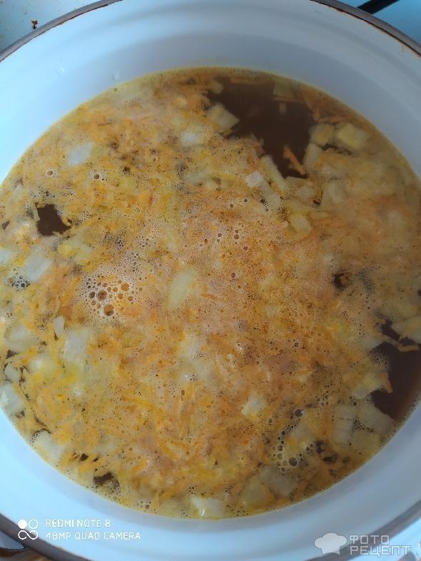 Сырный суп с курицей и шампиньонами фото