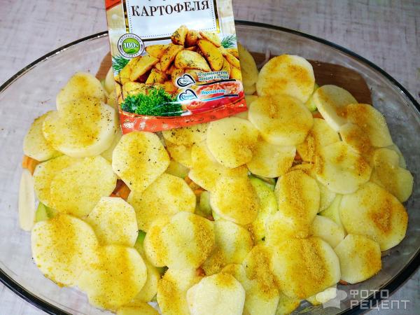 Картофель тушеный с кабачками фото