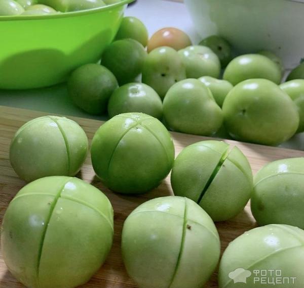 Зеленые помидоры маринованные фото